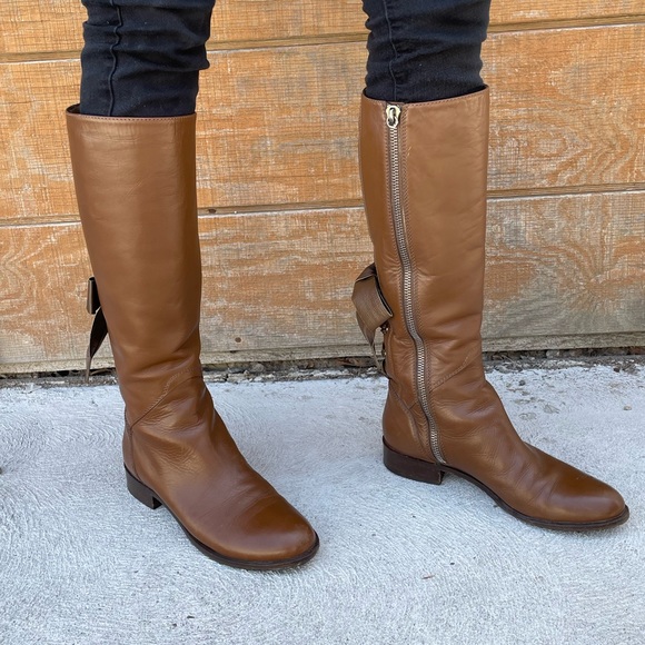 Valentino Ascot Ribbon Lace-Up Riding Boot, Sz 38.5 - Picture 7 of 16